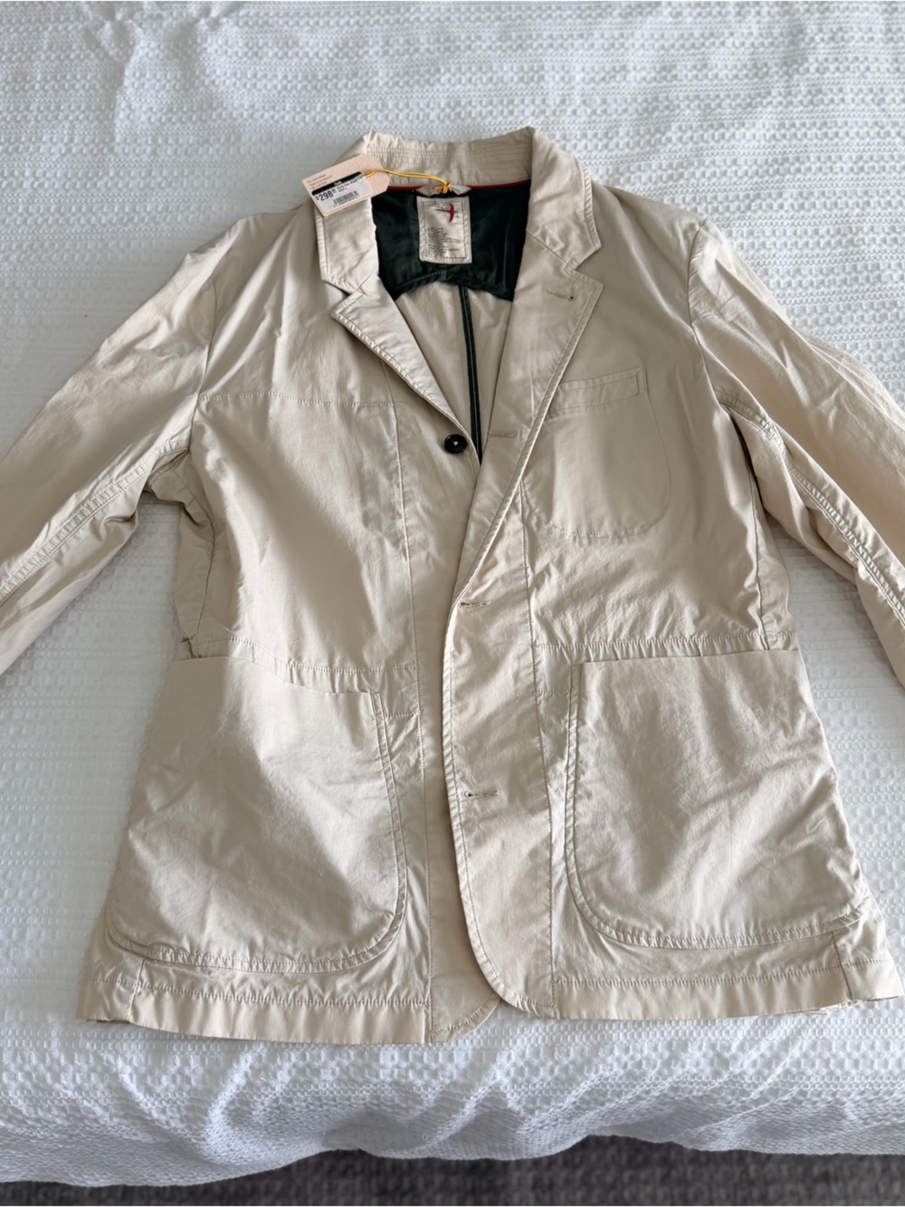 Light Sand Men's Cotton Blazer Jacket